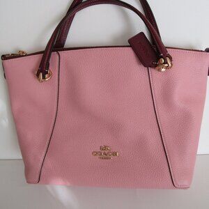 Coach Kacey Women's Pebbled Leather Satchel Purse Crossbody Shoulder PINK, New